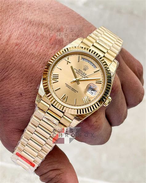 gold rolex day date 40mm|rolex day date 228238.